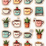 Kawaii & Chibi Style - Sticker Sheet v18